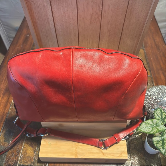 Coach Cherry Red Leather Hobo Bag - Picture 11 of 16